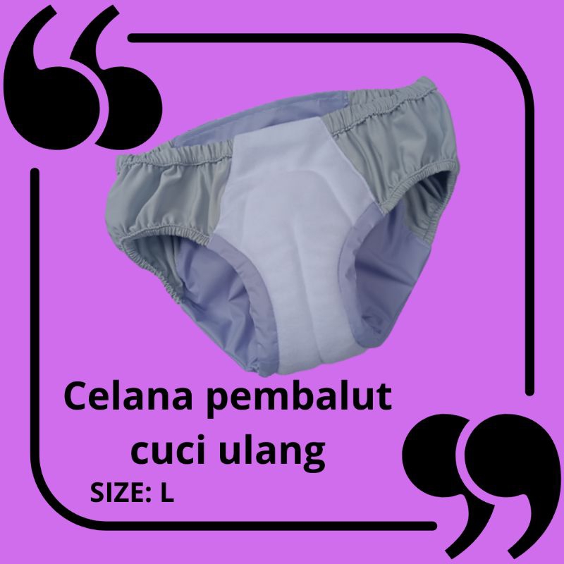 Pembalut kain model celana bisa di cuci ulang size: L
