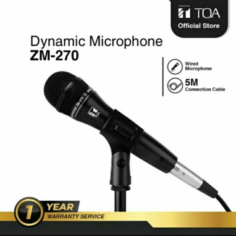 mic kabel toa zm 270 original microphone toa