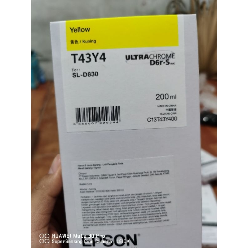 TINTA EPSON T43Y4 SL D830 Yellow