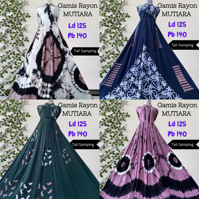 Ariefa Batik - (BEST SELLER) GAMIS RAYON CANDI MEKAR LD 125 PJG 140 JUMBO BUSUI MURAH BATIK PEKALONG
