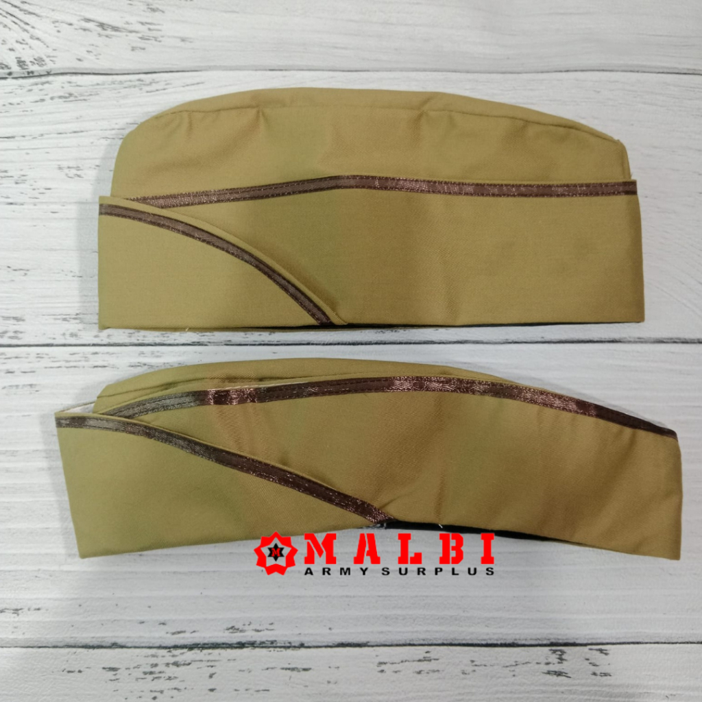 Topi Mut PNS Halus Peci Muts ASN Mutz Coklat Lis Coklat Pria Wanita