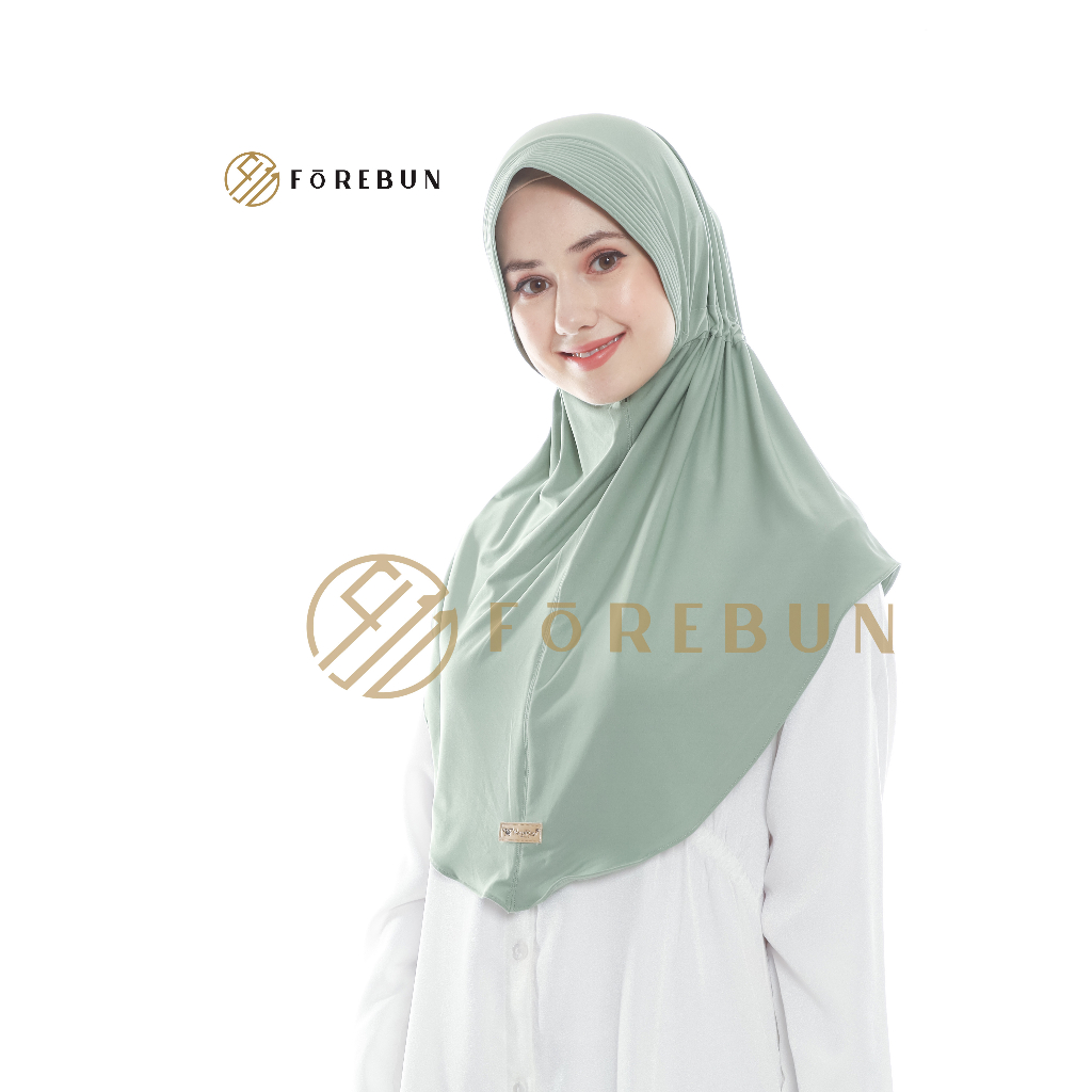 𝐅𝐨𝐫𝐞𝐛𝐮𝐧 Hijab Bergo Serut Jersey Instan AMIRA Size L