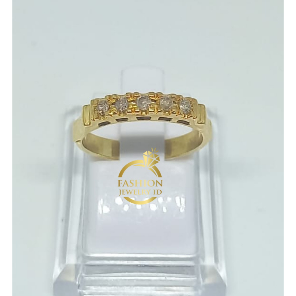 Cincin listring perak berlian eropa