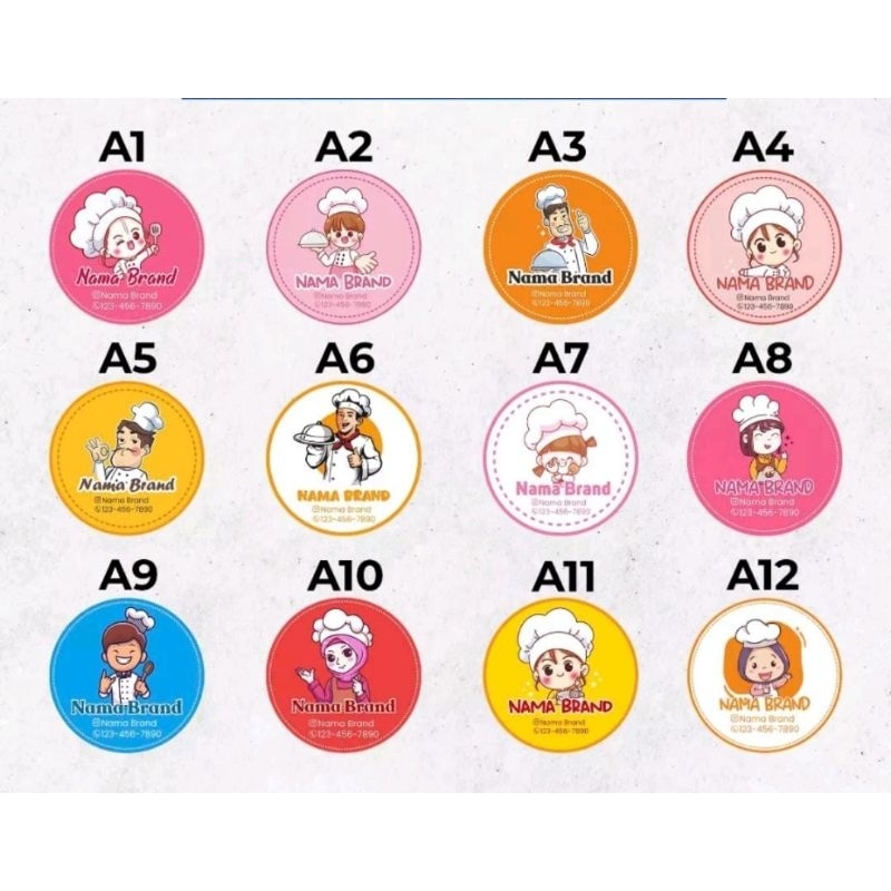 

stiker label makanan