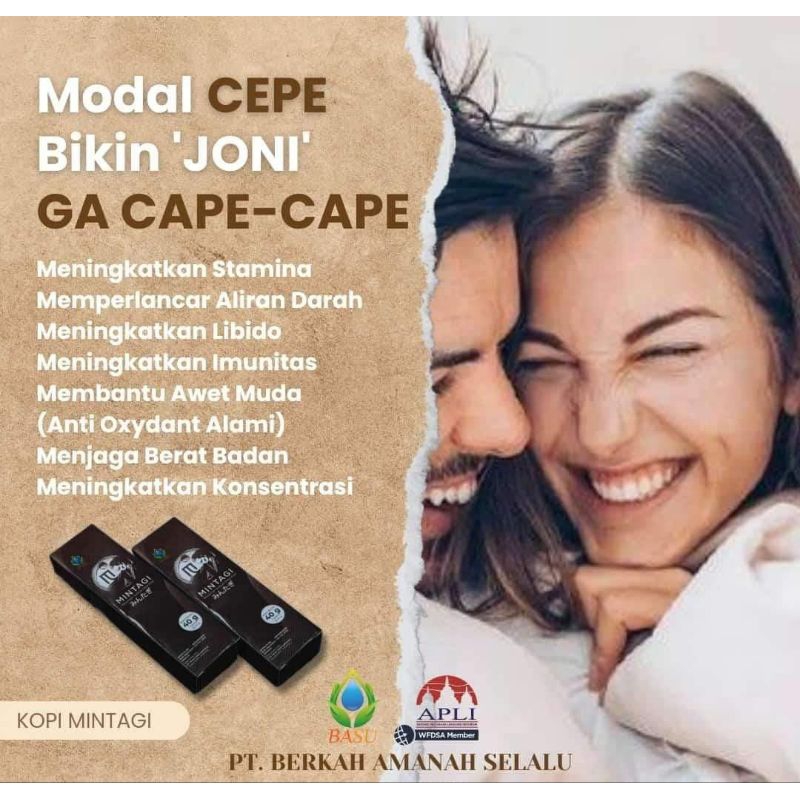 

MINTAGI KOPI KESEHATAN PRIA BIKIN DURASI TAHAN LAMA 1BOX ISI 2 SACHET