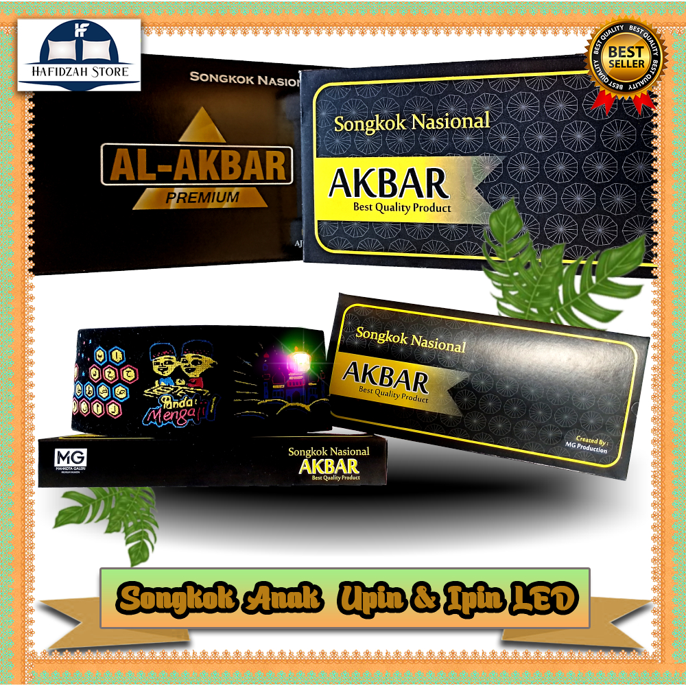 Songkok Lampu LED / Songkok Anak / Songkok Tayo / Songkok Upin Ipin / Songkok mobile Legend