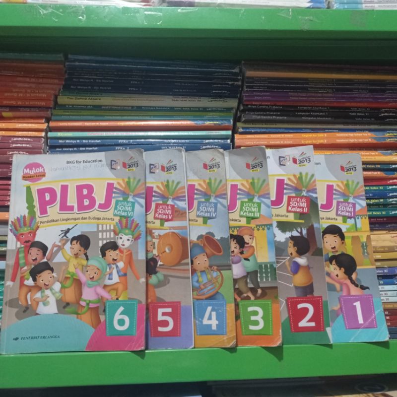 buku bekas PLBJ KELAS 1/2/3/4/5/6 SD ERLANGGA BEKAS
