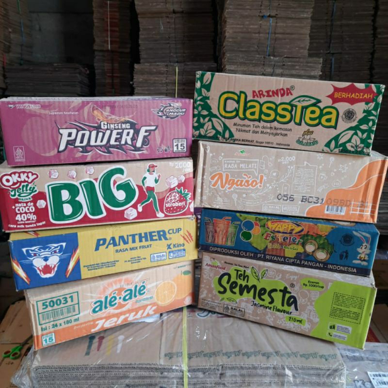 

karton/dus bekas minuman untuk packing