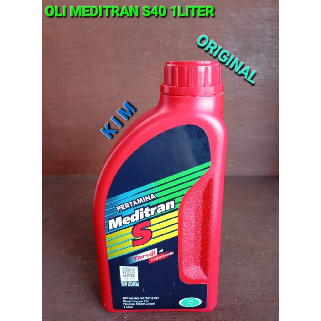 OLI MEDITRAN S40 1L PERTAMINA - OLI MOBIL DIESEL MEDITRAN S40 ORIGINAL