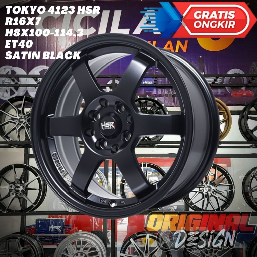 Velg Mobil Ring 16 Te37 JDM HSR TOKYO R16 Lebar 7 Untuk Jazz , Brio , Freed