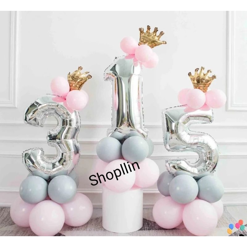 ( 80cm )  Balon Foil Angka size JUMBO / Dekorasi / Hiasan Balon Latex ulang tahun anak / ultah  anak
