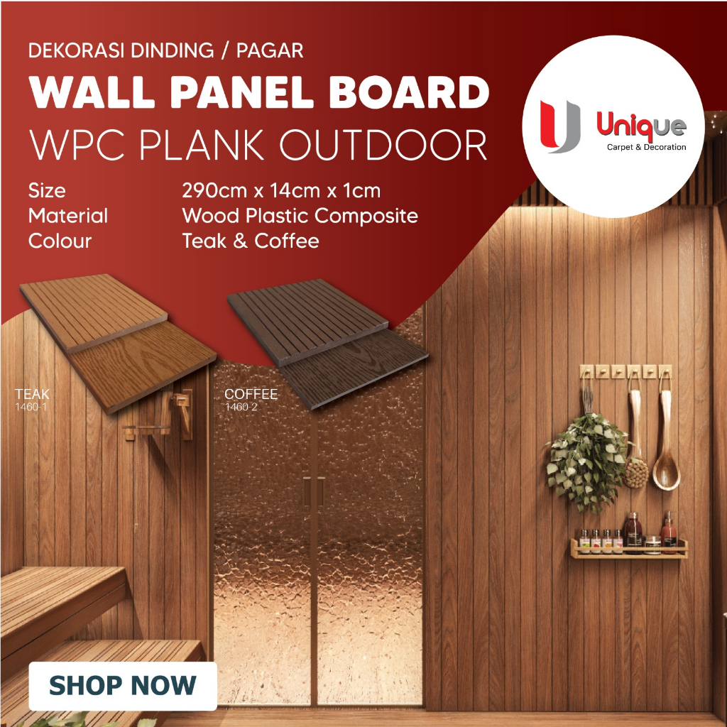 Sauna Wooden Panel Board WPC / Decking Board Indoor &amp; Outdoor