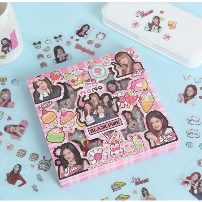 

Stiker Nono isi 100pcs model blackpink dan BTS