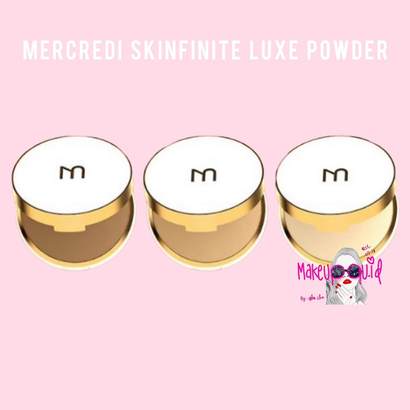 Mercredi Compact Powder / Mercredi Skinfinite Luxe Flawless Finish Powder / Mercredi bedak Padat / M