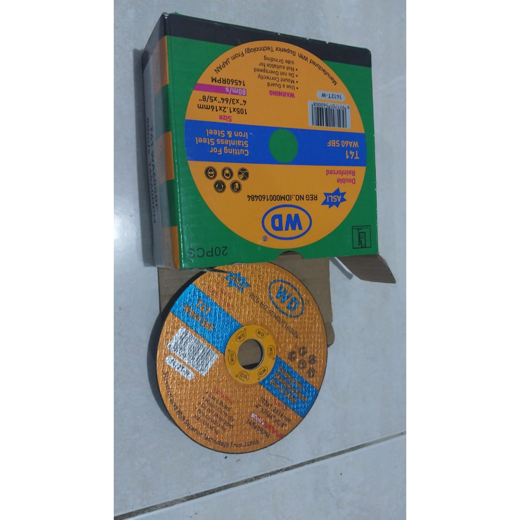 Batu gerinda potong WD 4 inch per dus kecil
