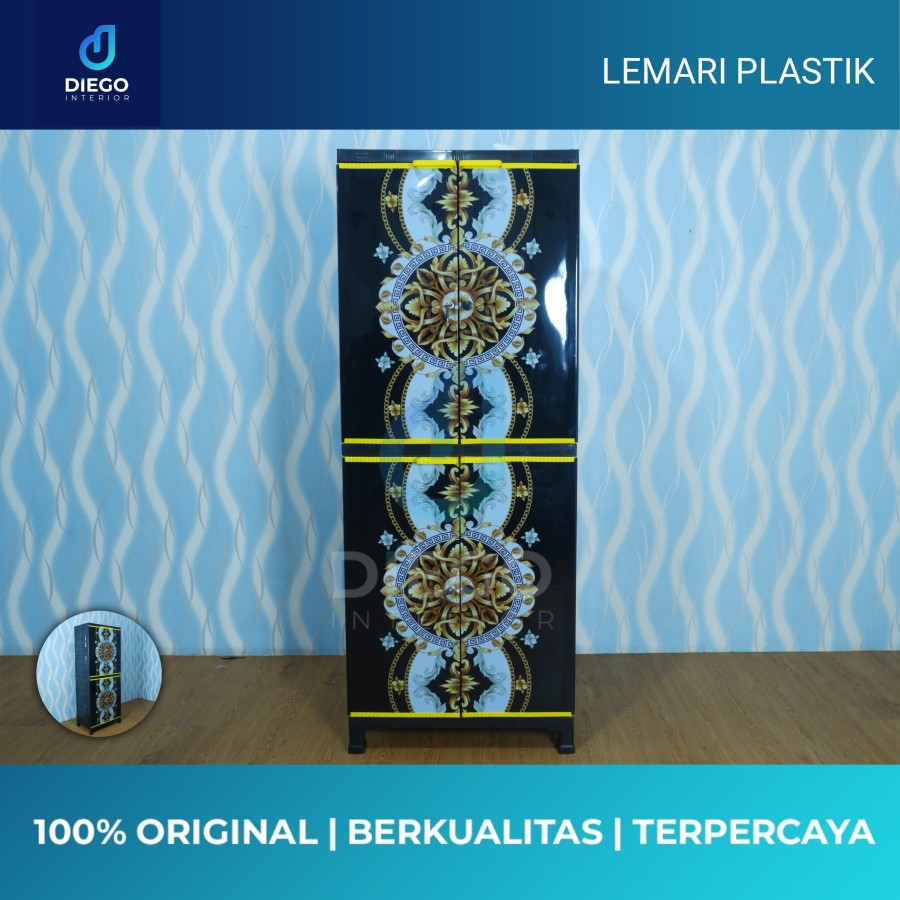 lemari plastik 4 susun kunci