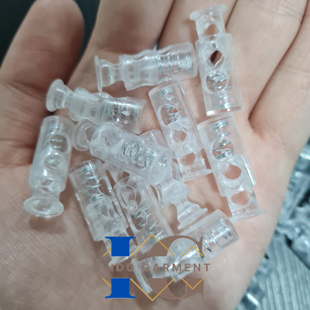 [100pcs] Stopper Bening Botol 2,5cm Tali Kur - Stopper Botol Tabung Bening Isi 100pcs - Stopper Kaca