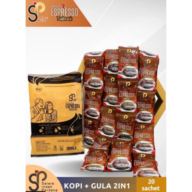 

Kopi SIP Kopi Tubruk 2in1 Espresso Tubruk SIP Mix gula Kopi + Gula Kopi 2 in 1 Kopi Tubruk Sip Kopi robusta arabica Kopi SIP Renteng Kopi Instan 2 in 1 Kopi Instan Espresso