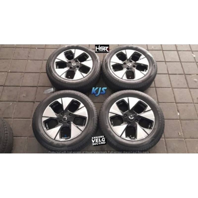 Velg Mobil Wuling Alvez Original Copotan Ring 16 Lubang 4x100 +Ban 205 60 16