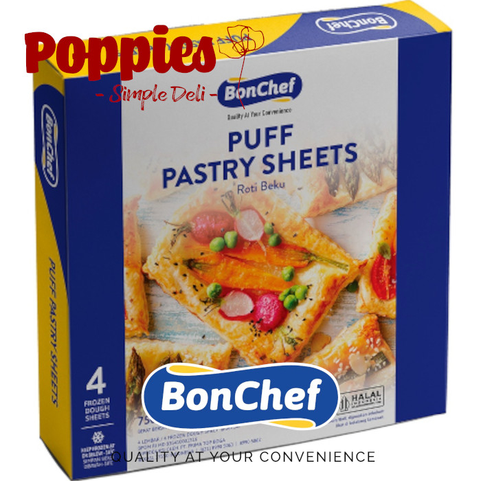 

BONCHEF - Puff Pastry Sheet 750gr - Pain au Chocolate & Cinnamon roll dough