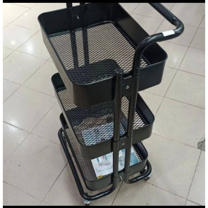 rak troli salon besi