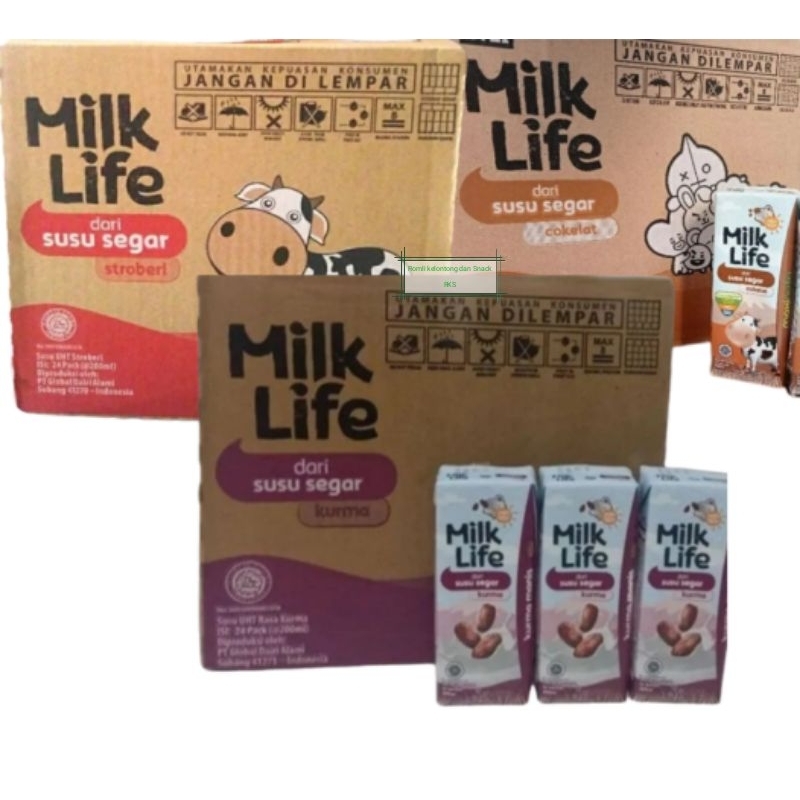 

MILK LIFE SUSU UHT 200ML 1 Dus / Karton isi 24 Pcs