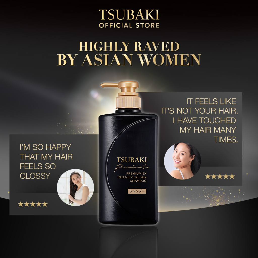 Tsubaki Premium Ex Intensive Repair Shampoo + Senka PW Vibrant White Facial Foam (Free)