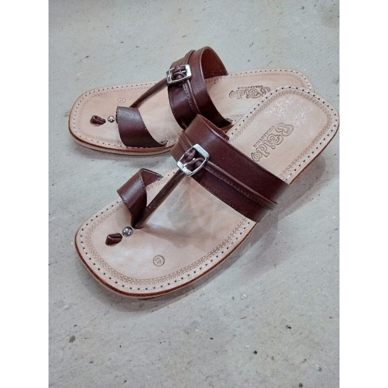 Sandal pria kulit tasik Cincin bido