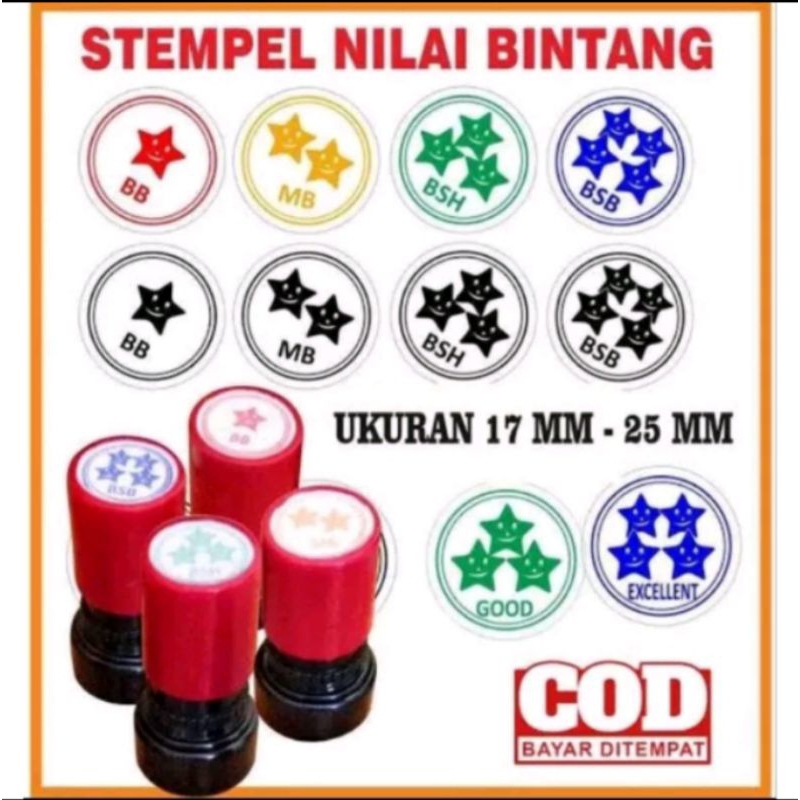 

Stempel Nilai, Stempel Paud, Stempel Bintang