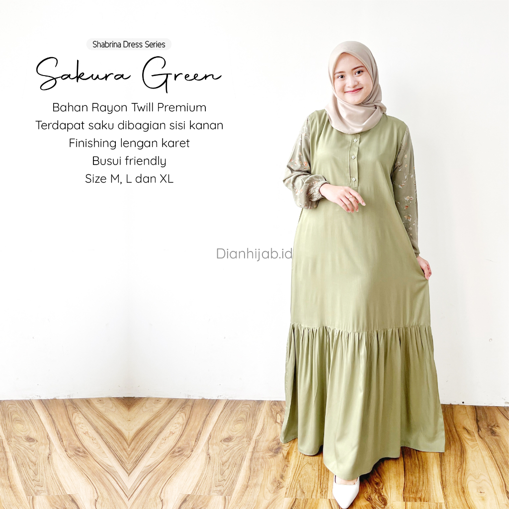Gamis Dewasa Homey Dress Shabrina Series By Dianhijab.id - Bahan Rayon Viscose Adem Nyaman Bisa COD-1