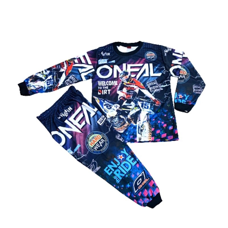 SETELAN BAJU BALAP MOTOR CROSS ANAK LAKI LAKI / BAJU JERSEY ANAK