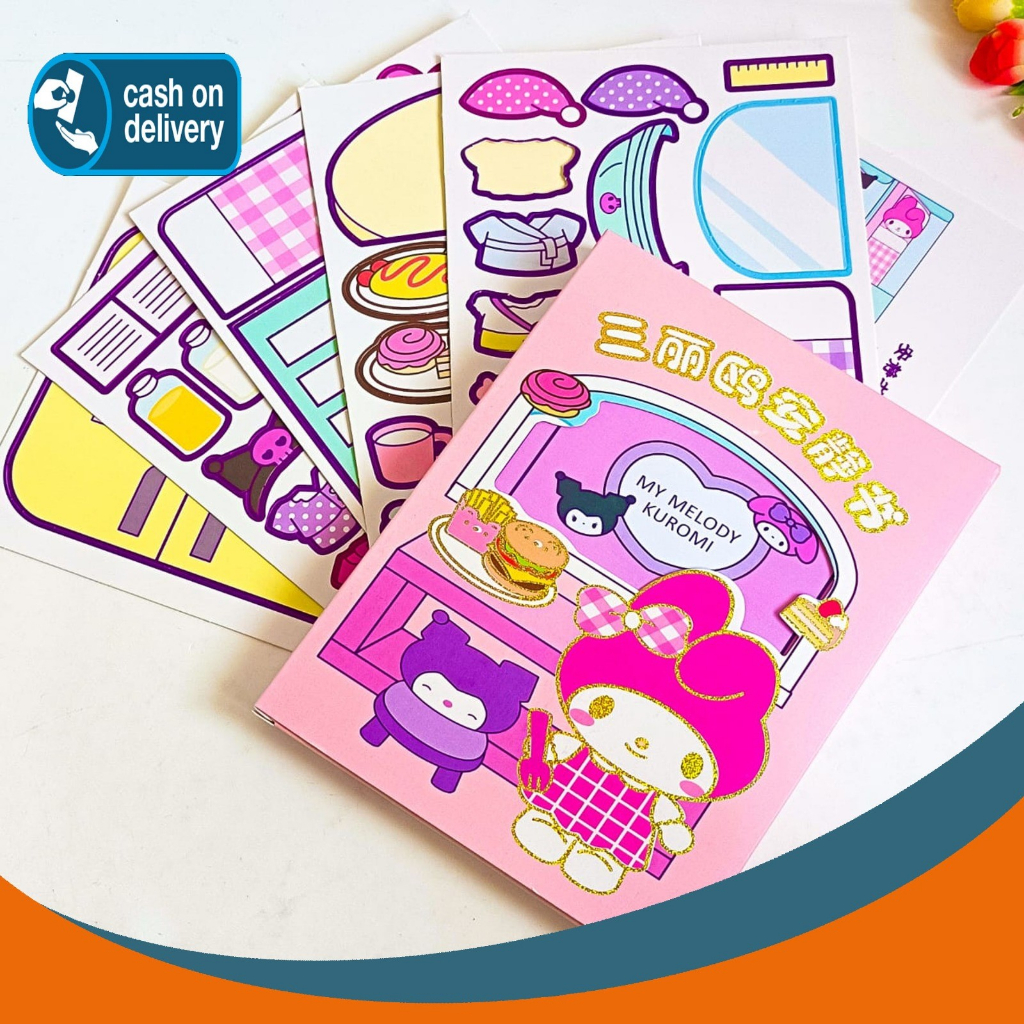 

STIKER DIY SANRIIO-AJS STICKER SET BUKU KREATIFITAS ANAK LUCU IMUT KEKINIAN COD ORIGINAL Set Daily Manual Cute Pattern Decorative Tape Gift CRAFT COD