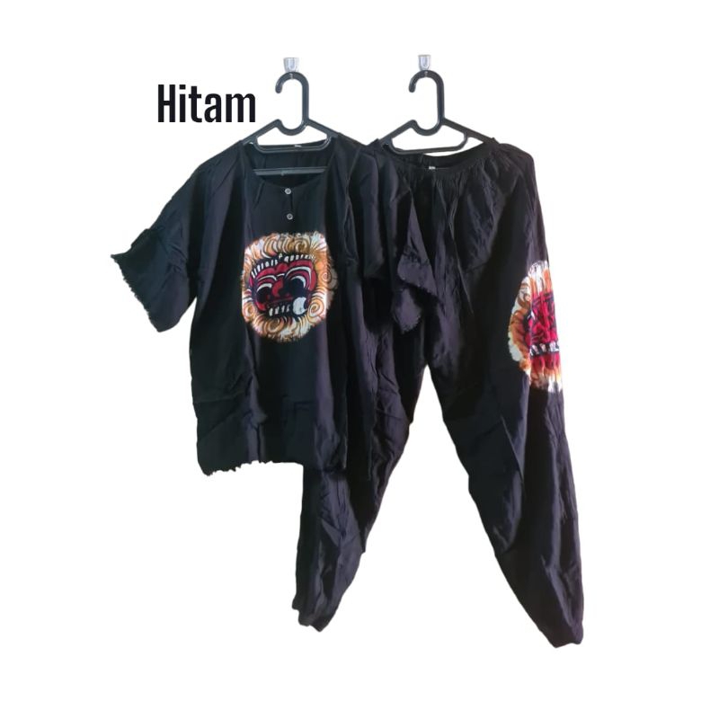 Baju Bali Satu set untuk Remaja sampai Dewasa, Baju Lengan Pendek + Celana Panjang., Baju Bali BerMo