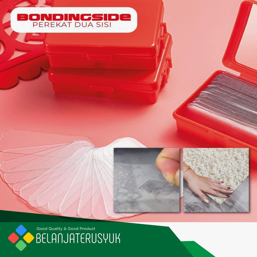 

BONDING SIDE Double Tape Merekat duasisi kuat transparan dan elastis