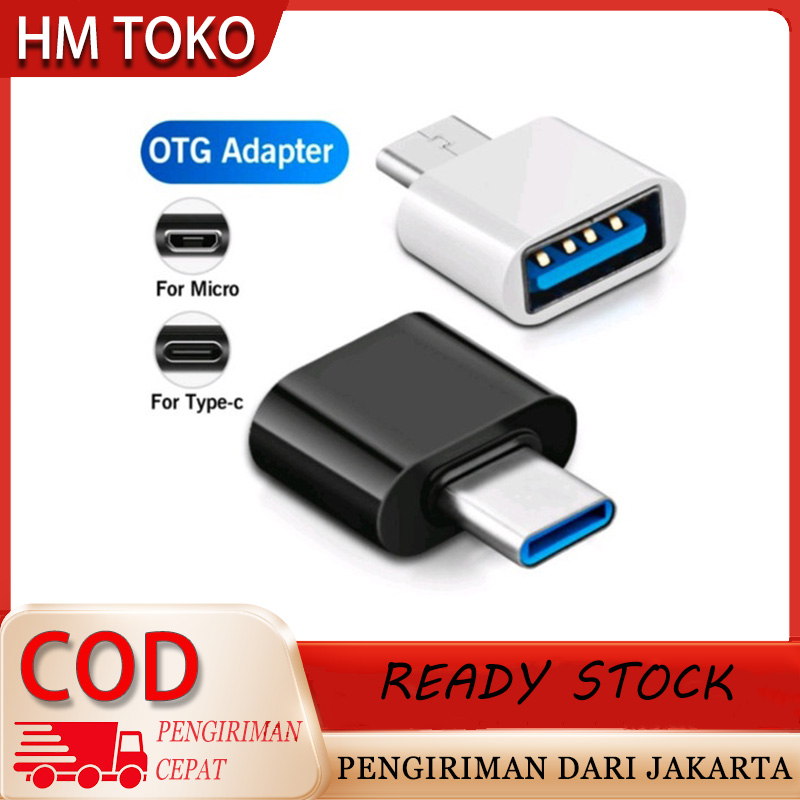 OTG Mimi persegi Micro USB / OTG Type C  Hp Android OTG USB Flashdisk ke Hp OTG USB to Type C Multif