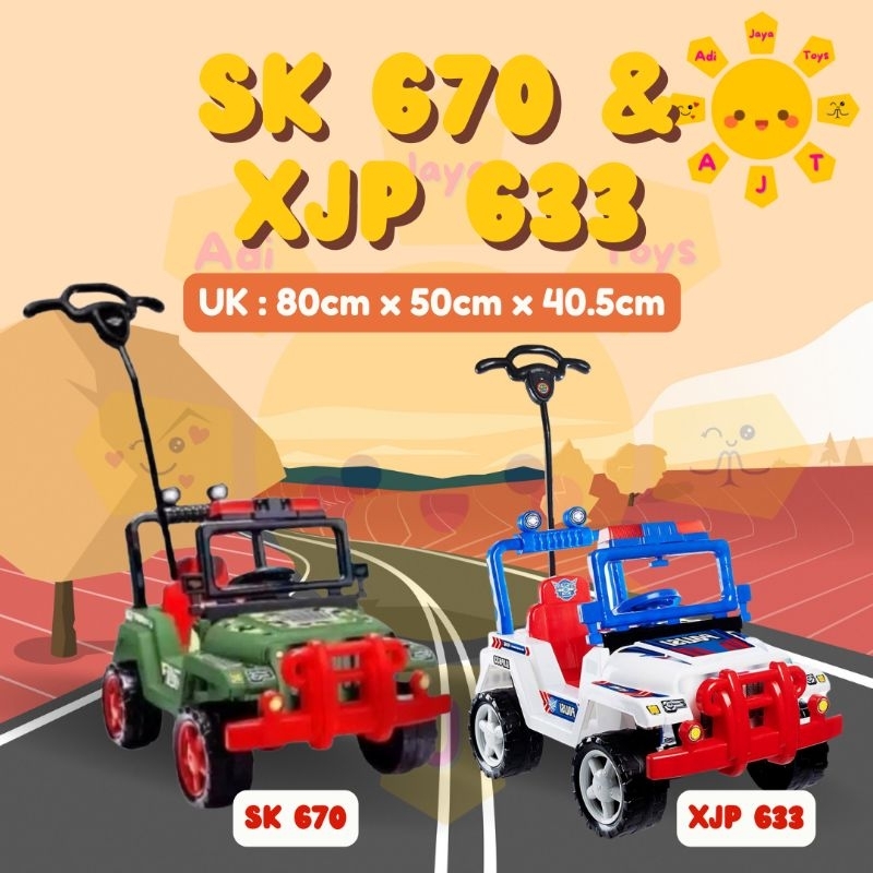 shp sk 670 Mobil dorong jeep tentara anak