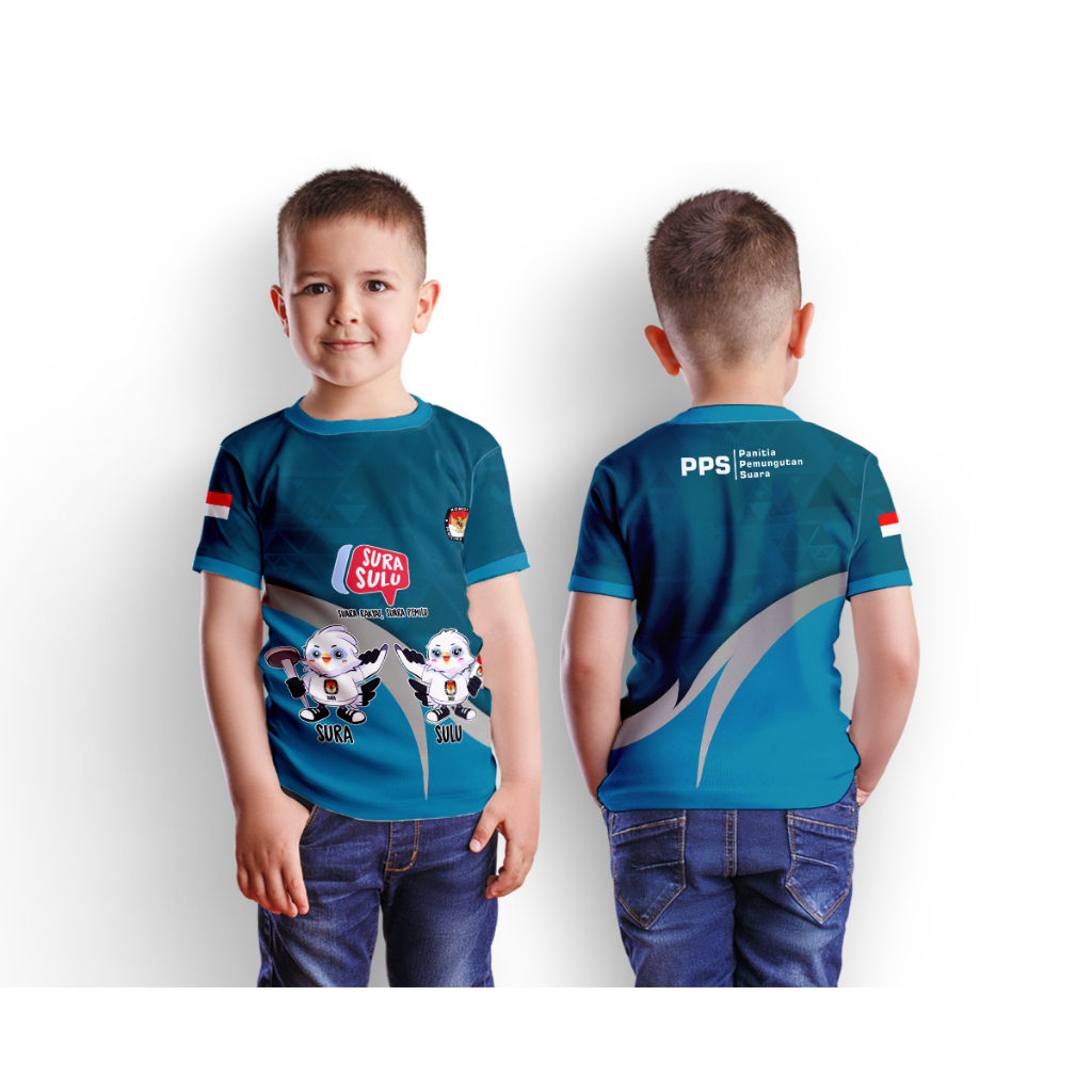 Kaos Anak PPS PEMILU 2024 Custom Fullprint 03