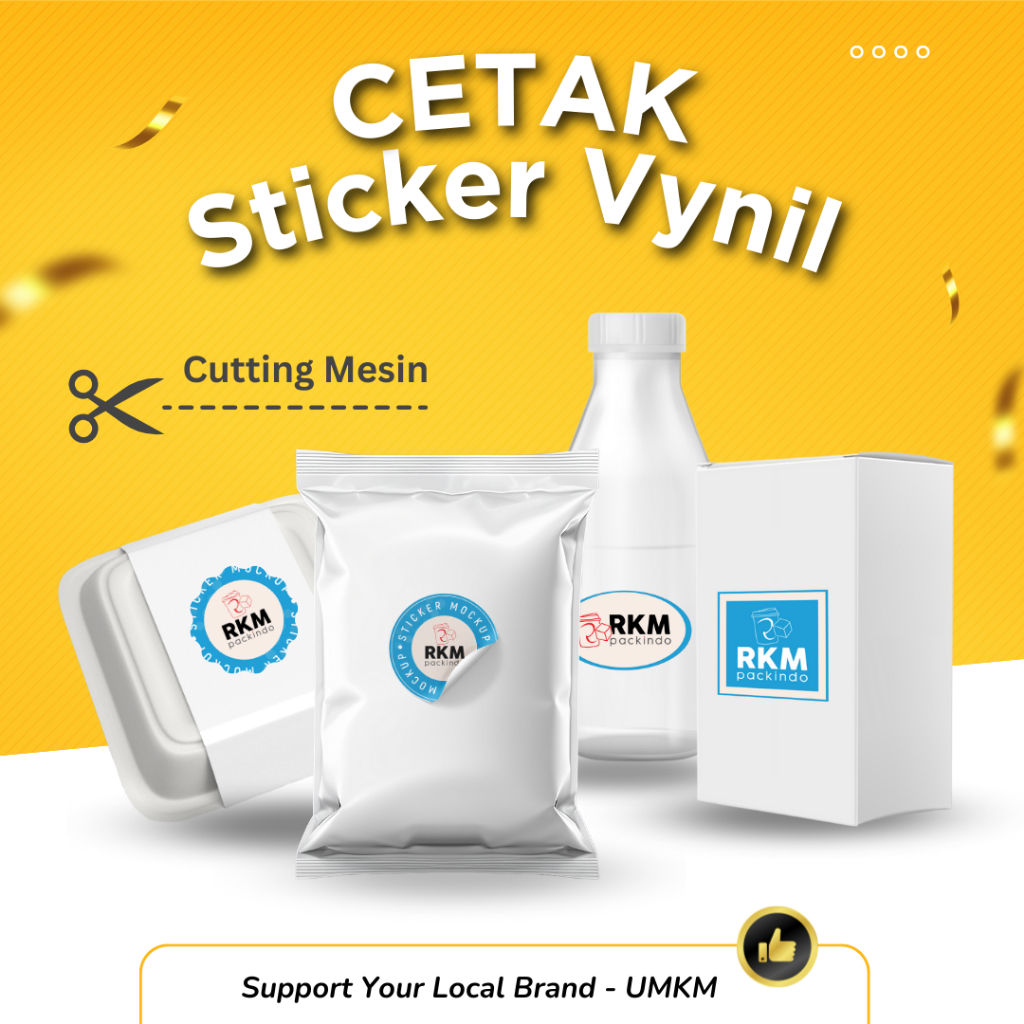 

STICKER VYNIL KEMASAN/PACKAGING/BOTOL/PLASTIK - Non Laminating