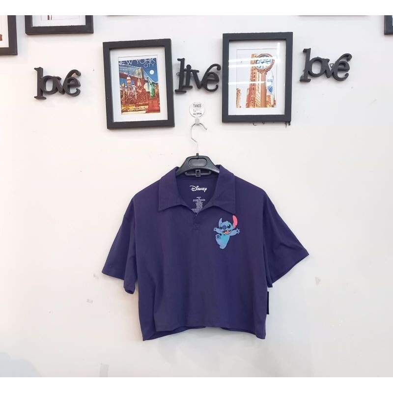 T-shirt crop wanita/crop top disney/ kaos crop murah
