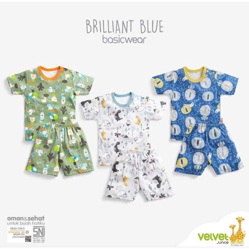 Velvet junior 3 setel S/M/L/LB/XL/XXL setelan oblong panjang celana panjang-Zootopia