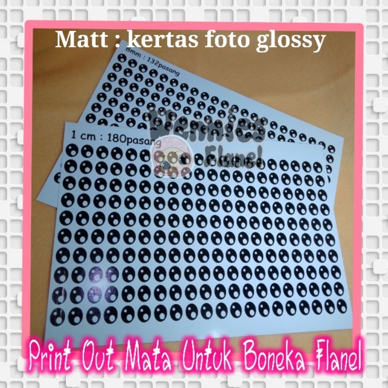 Mata Boneka print Untuk Boneka Flanel