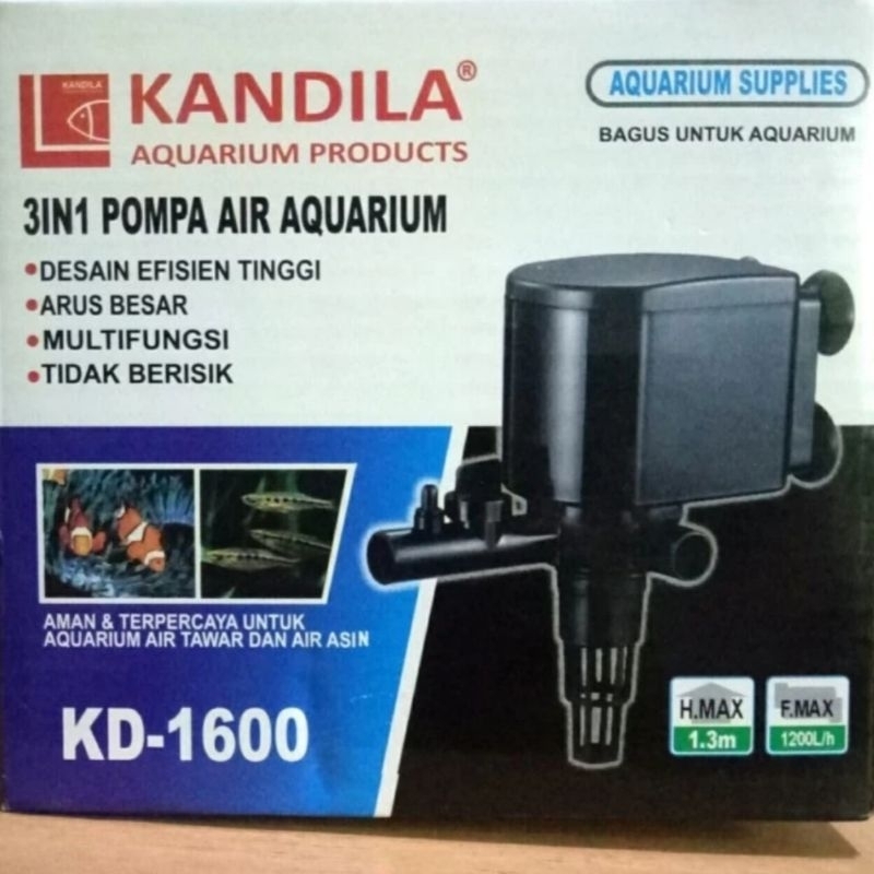 KANDILA KD 1600 POWER HEAD MESIN FILTER AQUARIUM 60Cm - 1 meter PH KANDILA KD-1600