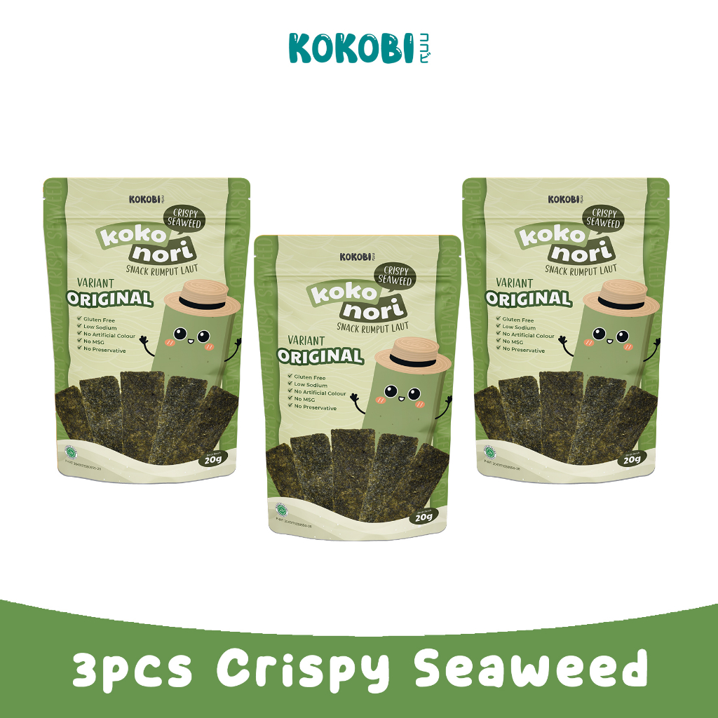 

KOKOBI Koko Nori Crispy Seaweed Snack Original - Bundling 3pcs