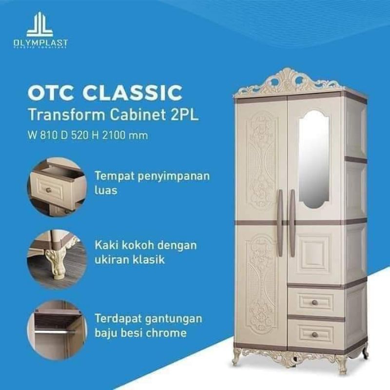 Olymplast Lemari 2 Pintu Classic