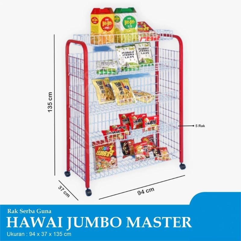 Rak Chiki Hawai Jumbo Master Rak Snack Rak Display