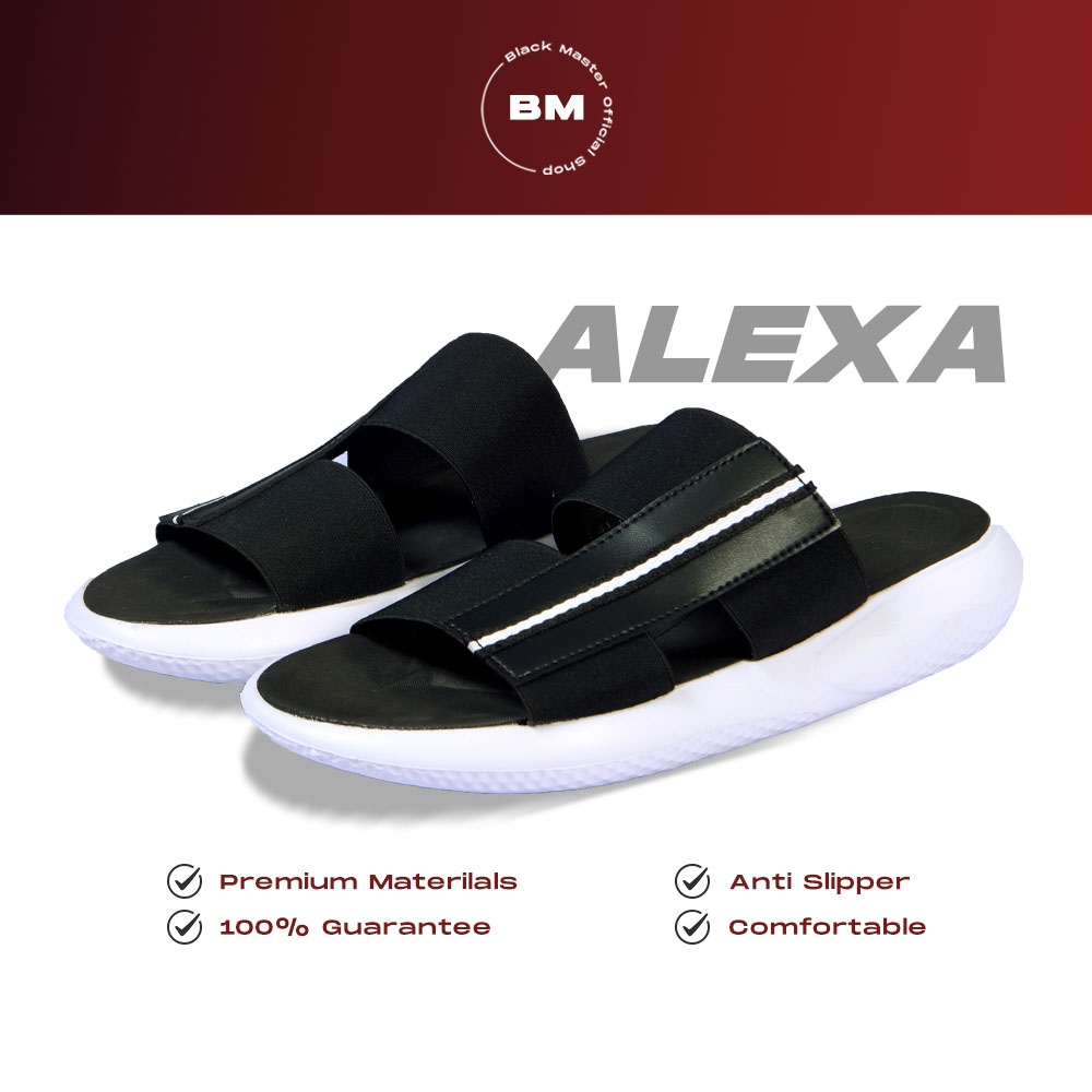 BLACK MASTER Sandal Slop Slide Pria Original Pylon Alexa