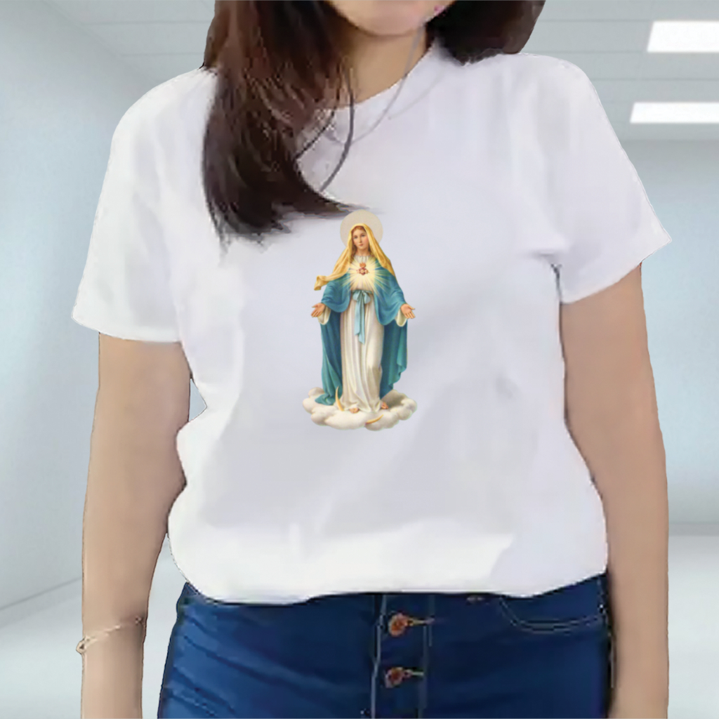 KAOS ROHANI ATASAN WANITA DEWASA LENGAN PENDEK / T-SHIRT PRINTING PREMIUM WANITA / BAJU DEWASA MODEL