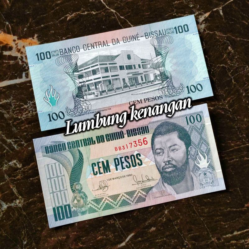 uang asing Bissau 100 Pesos