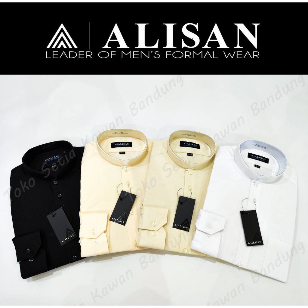 Koko ALISAN Polos Regular Lengan Panjang ( Bahan LINEN )