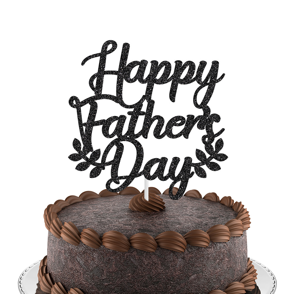 Partyhouse.medan Cake Topper Mini Size Happy Father's Day / Best Dad Ever Topper Hiasan Kue